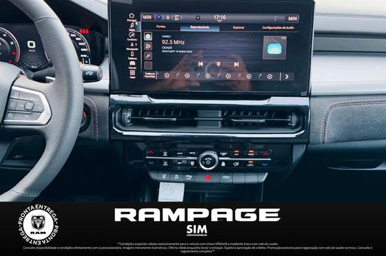 RAM RAMPAGE 2.0 HURRICANE 4 TURBO GASOLINA R/T 4X4 AUTOMÁTICO RAM RAMPAGE 2.0 HURRICANE 4 TURBO GASOLINA R/T 4X4 AUTOMÁTICO